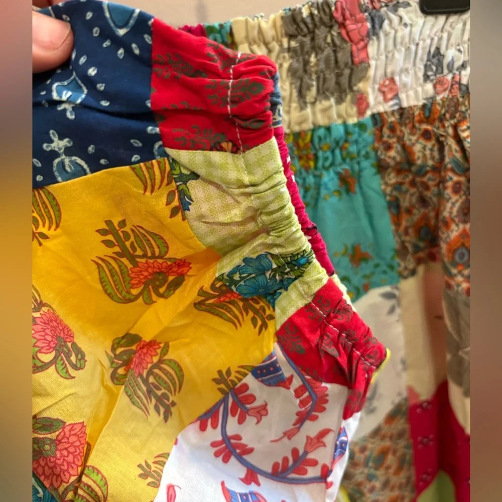 NWT Art Studio Company Sari Cotton Patchwork Jogger Pants Women’s L/XL - Picture 9 of 16